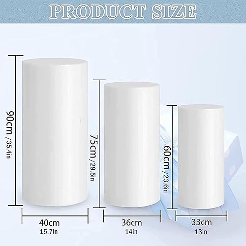 Miniatura 4 de Cubiertas de cilindro para fiestas, fundas de pedestal cilíndrico, cubiertas de bronce para mesas cilíndricas de decoración de fiestas para