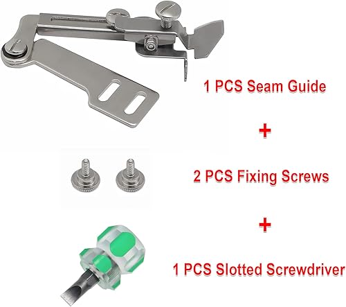 Miniatura 4 de Guía de costura de costura Presser Foot Fine Tucker Gauge Herramienta de bricolaje ajustable con destornillador para máquina de coser industrial