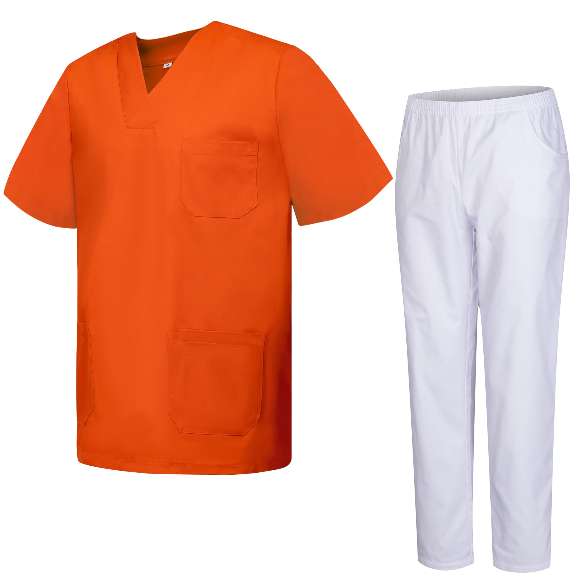 MISEMIYA - Unisex-Schrubb-Set - Medizinische Uniform mit Oberteil und Hose 817-8312-BLANCO