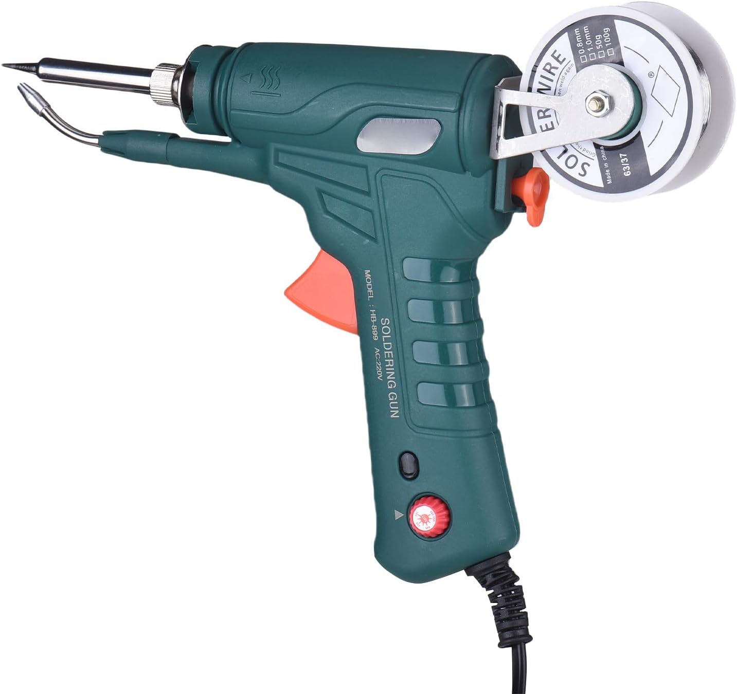 Adjustable 60W Electric Welding Machine Fast Heating Soldering Tool for DIY Projects (HB-899 soldering iron US Plug 110V+tin wire+two)