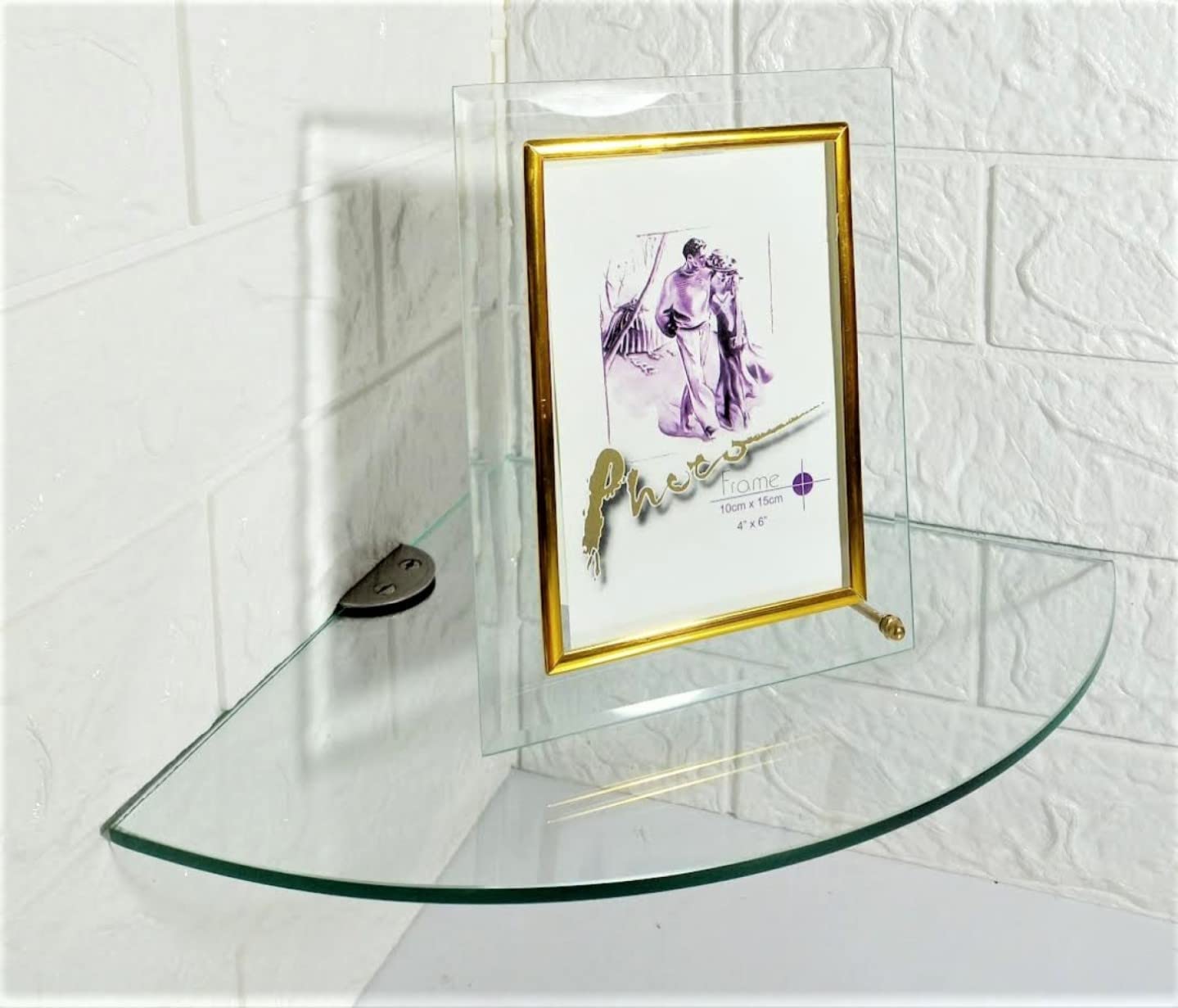 Naha Décor Transparent Table/Shelf photo frame for Home Décor (Photo Space Size 10 cm x 15 cm / 4 inch x 6 inch and Material – Clear Glass)