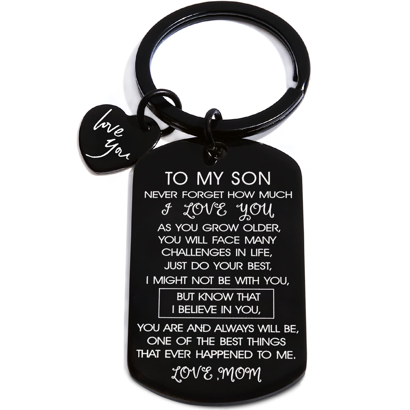To My Man Keychain Valentines Gifts: key chains for Men Son Him Birthday Anniversary