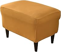 Vista 30 de CRFATOP Funda impresa para silla otomana grande, fundas elásticas para silla otomana rectangular, funda para taburete de almacenamiento, funda