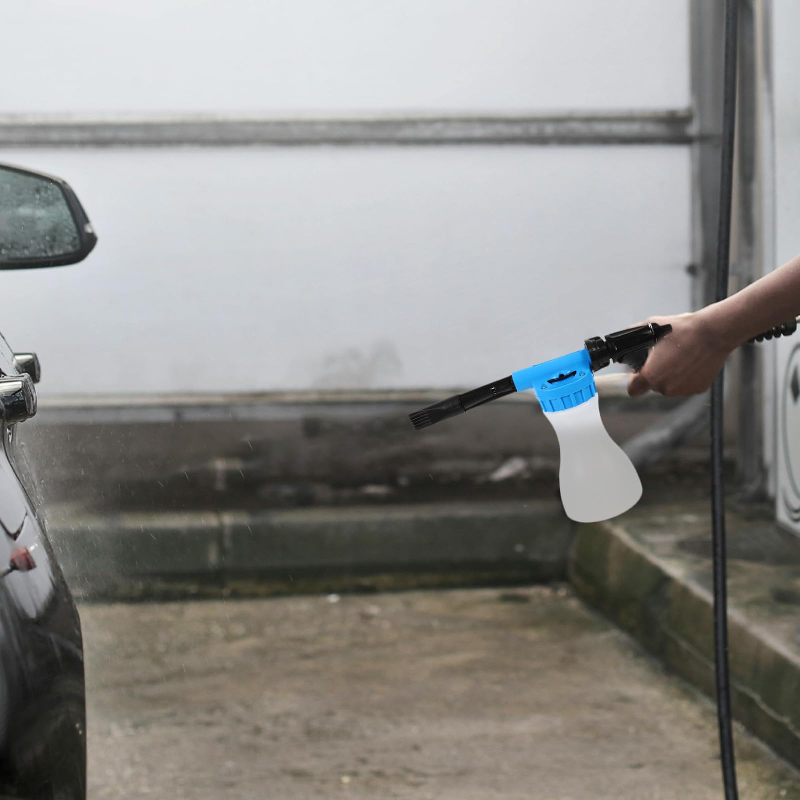 Homoyoyo Pistola Controllo Facile del Getto Blu in Plastica per Portatile Lavaggio Auto e Uso Durevole, Accessorio per Pulizia Auto e Annaffiatura Fiori