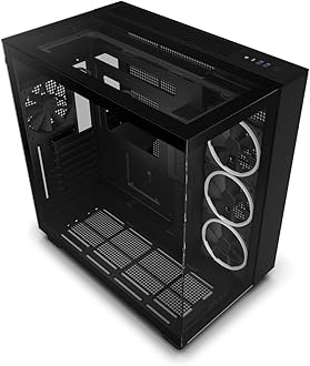 NZXT H9 Elite CS8578 Double Layer Middle Tower PC Case Tempered Glass Model Black CM-H91EB-01