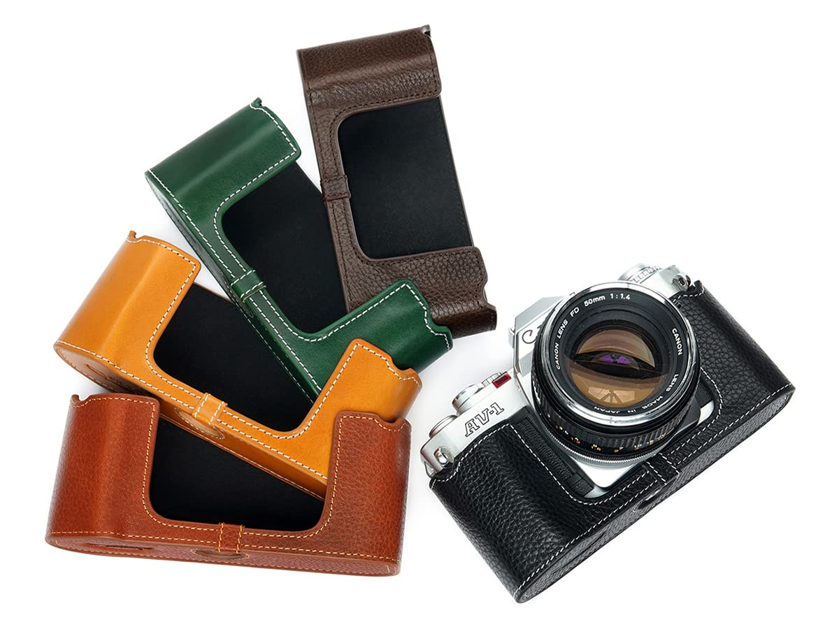 CANON　AV-1 箱ケース付き Amazon | TP Orig Canon AV-1 AV1 専用 ブルタイプ 本革 ボディケース