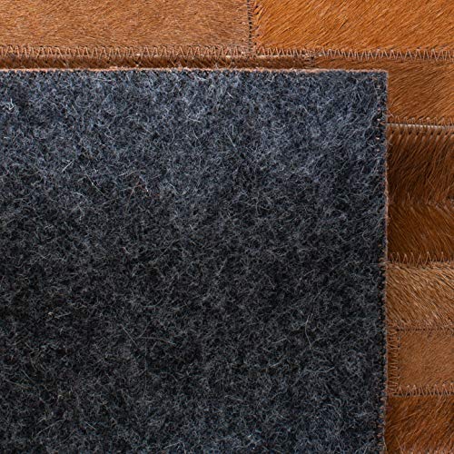 Safavieh STL805A-27 Studio Leather Collection 2'3 Inch X 7' Ivory / Brown Stl805A Handmade Mid-Century Modern Leather Runner Rug thumb #6