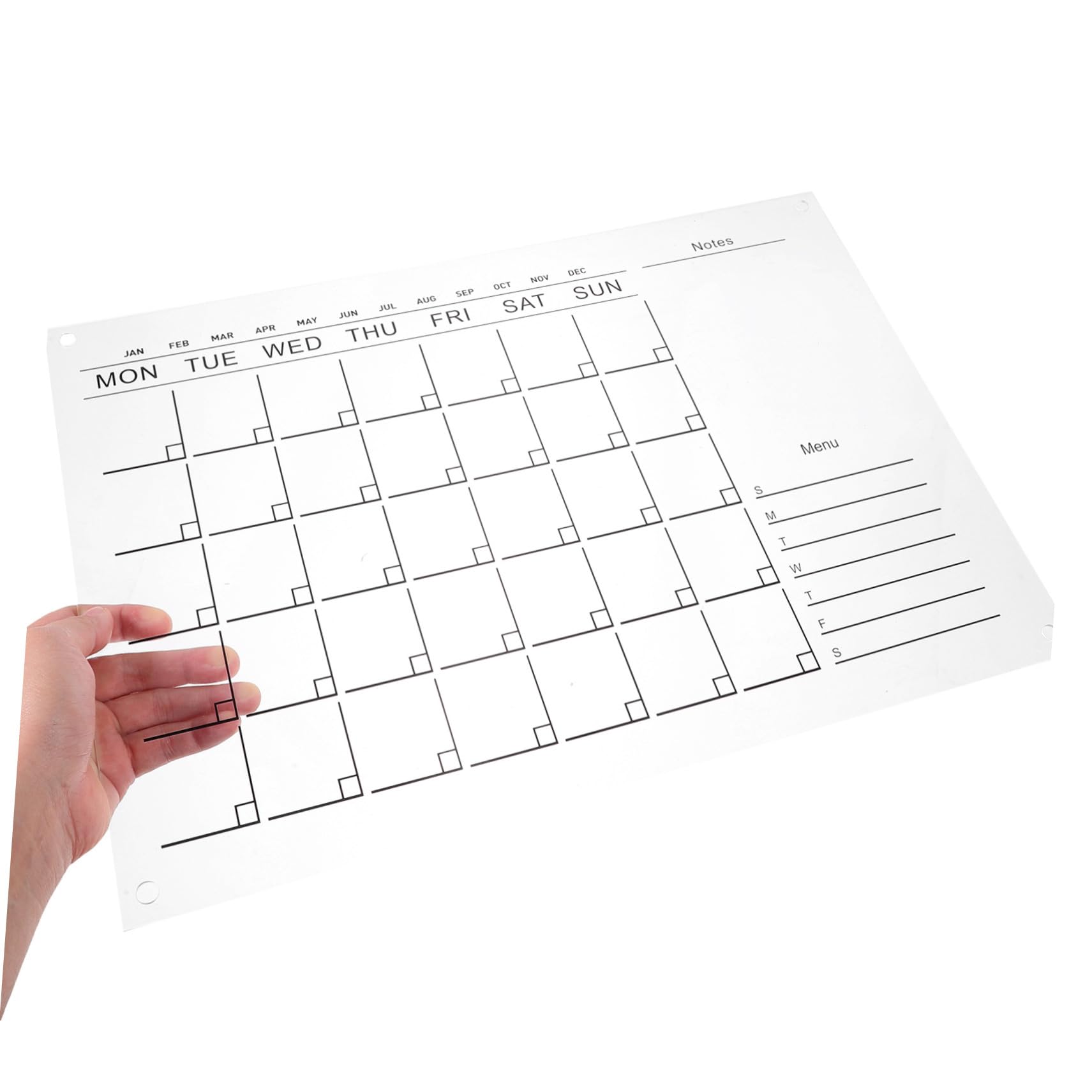 Acryl Wandkalender 1 Satz Transparente Wochenplaner Tafel | Abwischbar, Dekorativ und Leicht, für Zuhause oder Laden, mit Sicherem Acryl und Schickem Stil Zufällige Farbe