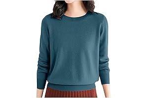 Women's 100% Merino Wool Base Layer Shirt Tops Crewneck Long Sleeve Travel...