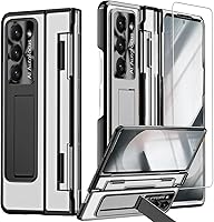 Vista 11 de Funda transparente para Samsung Galaxy Z Fold 3 con protección de bisagra plana, cubierta todo incluido Protector de pantalla integrado Protector