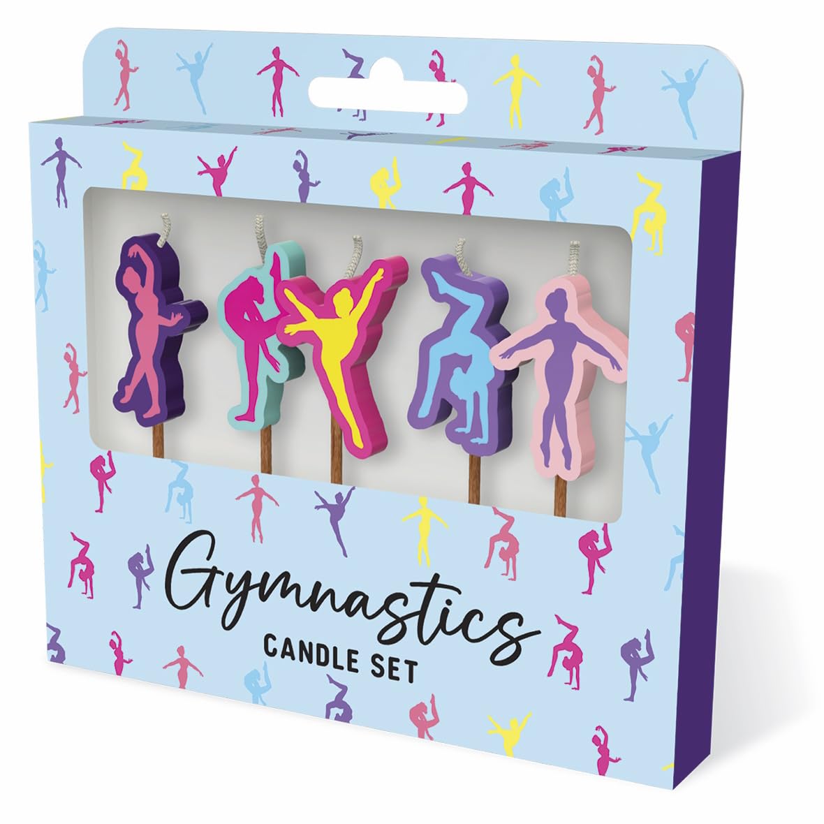 Global Journey Gifts Birthday Cake Celebration Girls Kids Fun Shaped Novelty Candle Set (Gymnastics)
