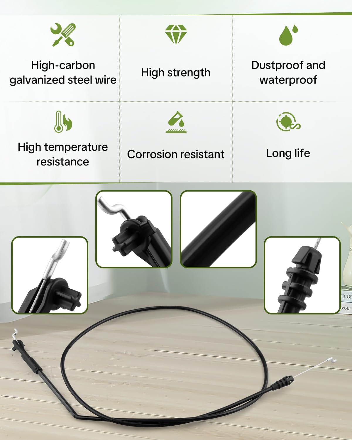 117-5900 Brake Cable Fit for Toro Super Recycler 21" Walk-Behind Mower 20092 20092C 20095 20095C 20099 20381 20384 20792 20796 20797 21381 21690 21691