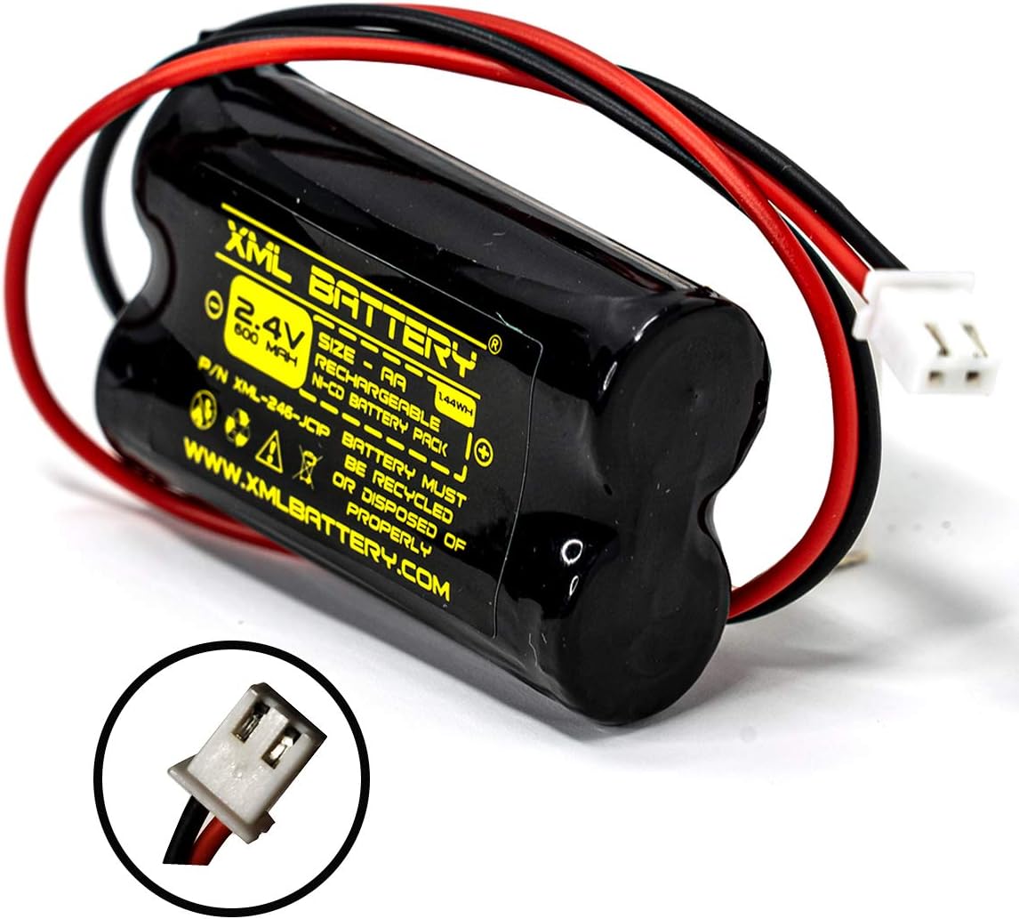 (20 Pack 2.4v 600mAh BST 2.4V AA400MAH JYH AA 10010036 10010034 6200RP Ni-CD Rechargeable Battery Pack Replacement for Exit Sign Emergency Light Unitech AA900mAh 2.4v AA 900mAh 400mAh