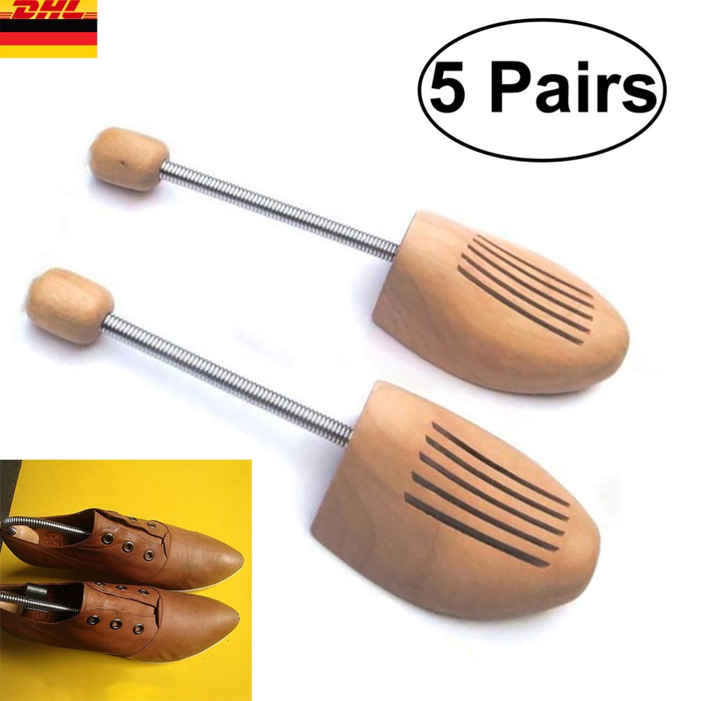 5 Pares Moldeador De Zapatos Árbol De Zapatos Ajustable Ensanchador De Zapatos Camilla De Zapatos Zapatero Primavera Horma De Madera