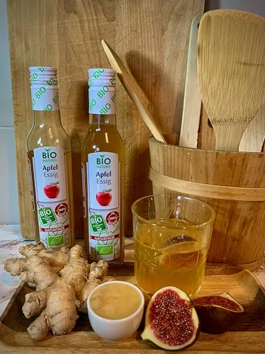 BioNaturo - Bio Apfelessig Naturtrüb 3x250ml – Ungefiltert, Mit „Mutter des Essigs“, Ideal für Salate, Saucen und Gesundheitsvorteile