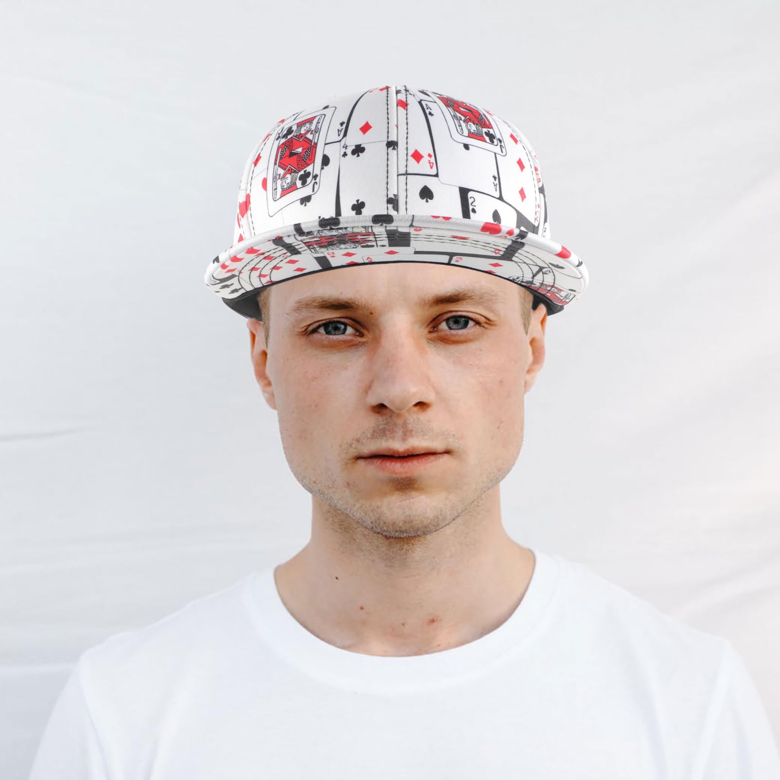 CALLARON Baseball Cap Bedrucken Baseballcap Stylische Baseballkappe Bedruckte Baseballkappe Gym Cap Baseball Kappe Schutzhelm Spielkarten-Baseballmütze Baseballmützen für Herren Baumwolle