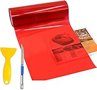 Vista 10 de KOMAS Rollo de lámina adhesiva de vinilo tintado de 12" x 48" para faros de coche, luces traseras, luces antiniebla con espátula + cortador