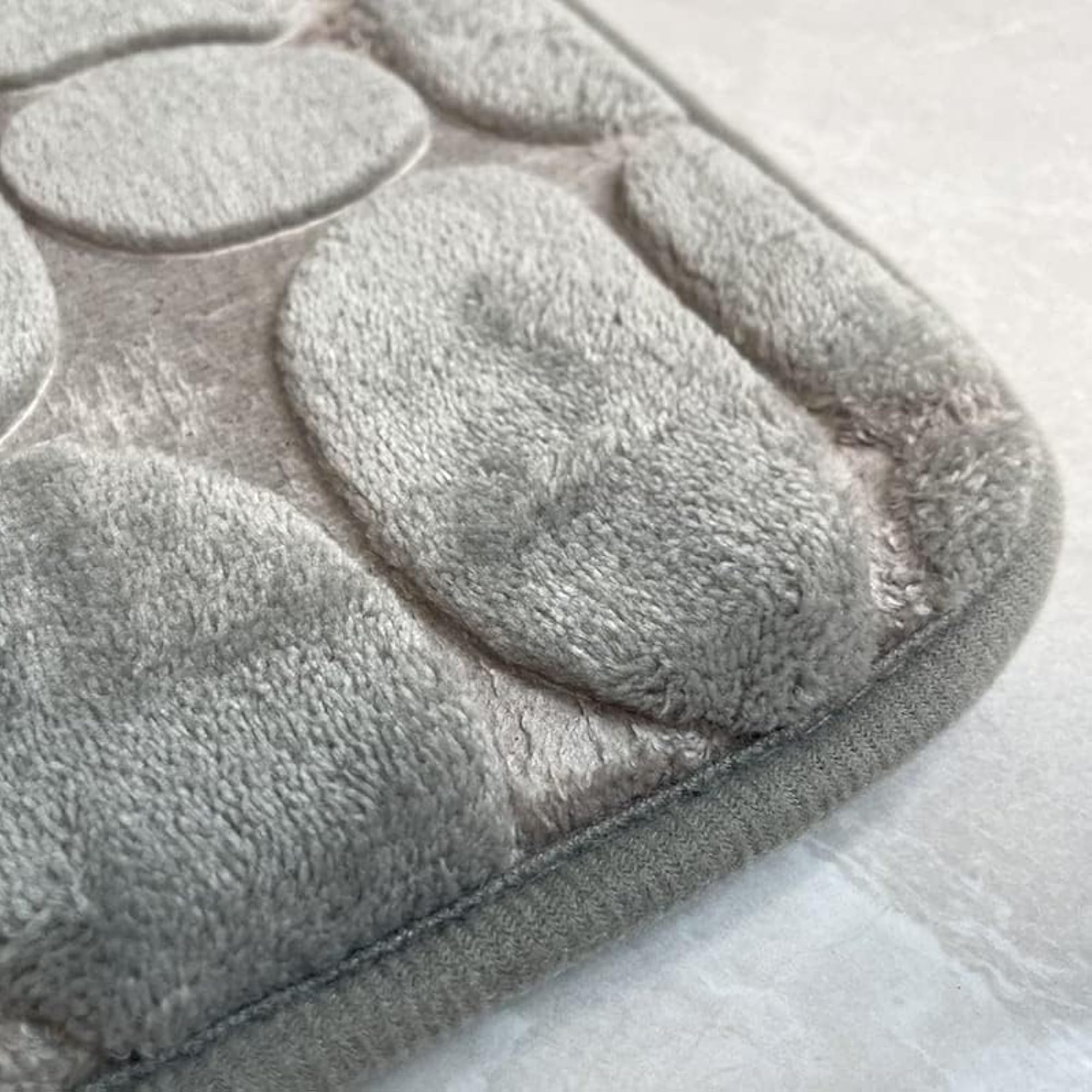 KREZON Memory Foam Bath Mat, Cobblestone Design