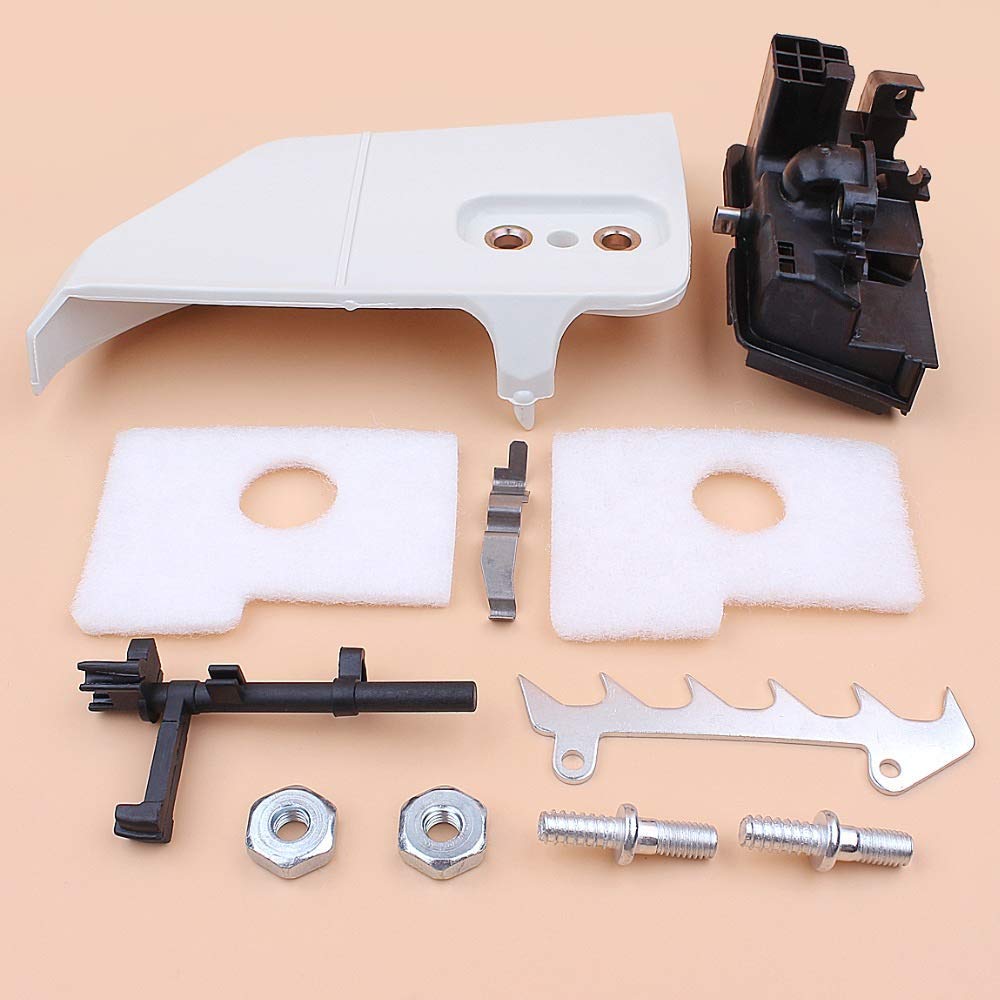 Cubierta de la Rueda Dentada Lateral Carcasa del Filtro de Aire Tuercas de Barra Pernos Kit de tala de Perros Compatible con 017018 MS180 MS170 Piezas de Motosierra de Gasolina