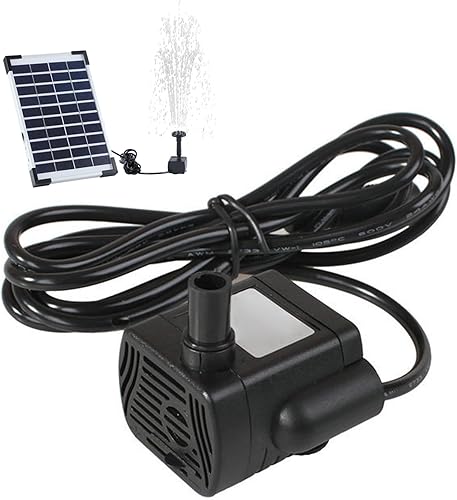 Miniatura 7 de Bomba de agua solar, mini bomba de fuente solar de 12 V CC de repuesto con cable de 4.9 ft, bomba solar silenciosa, bomba de agua micro sumergible