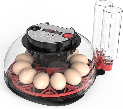 Smart Chicken Incubators for Hatching Eggs with Automatic Turner Small Poultry Duck Quail 12 Egg Incubator Temperature Control Display Hatcher Machine M12 Pro