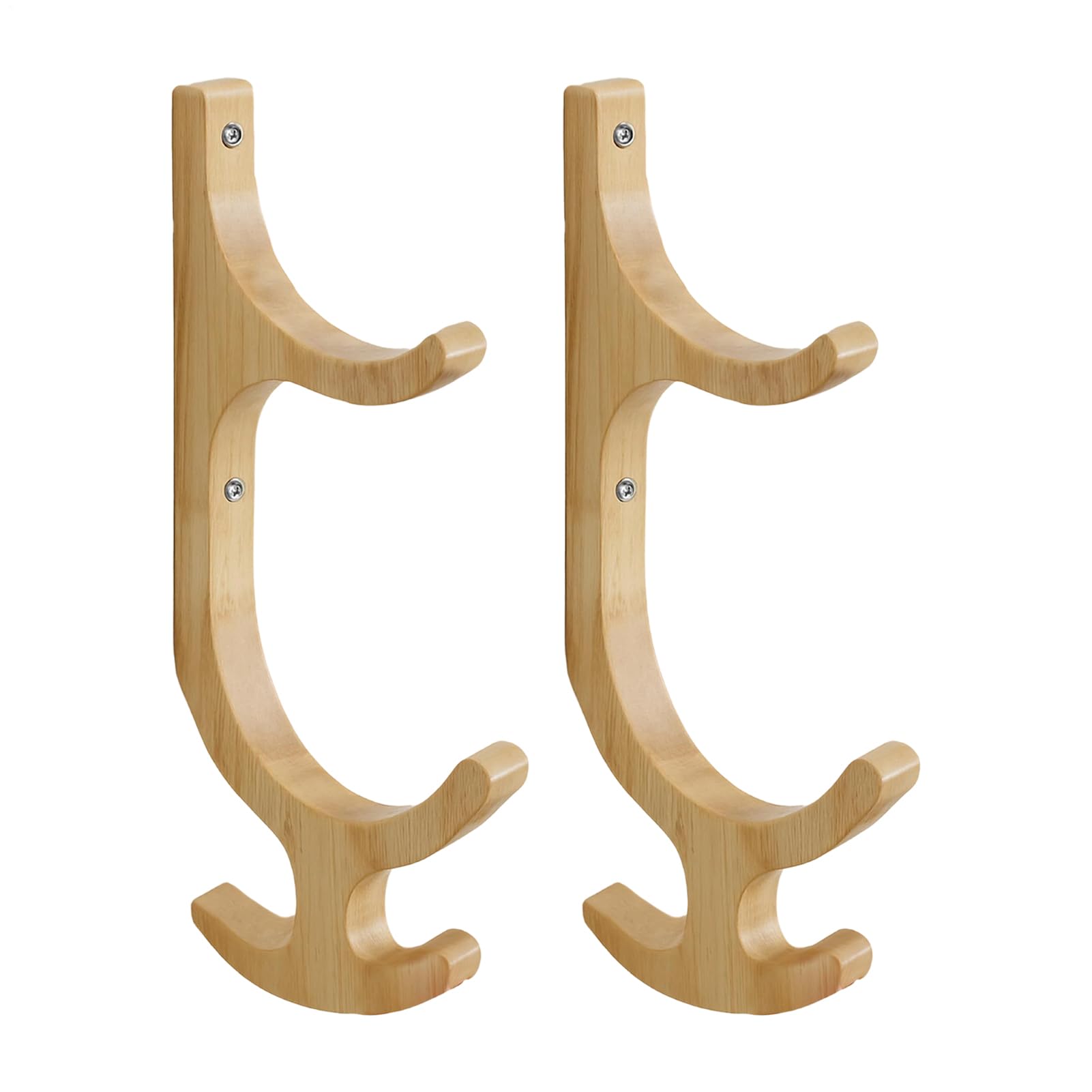 Estantería de almacenamiento para esterilla de yoga, organizador de madera, 1 par, soporte para esterilla de yoga, almacenamiento de pared, para cuerdas de saltar, banda de resistencia, gimnasio