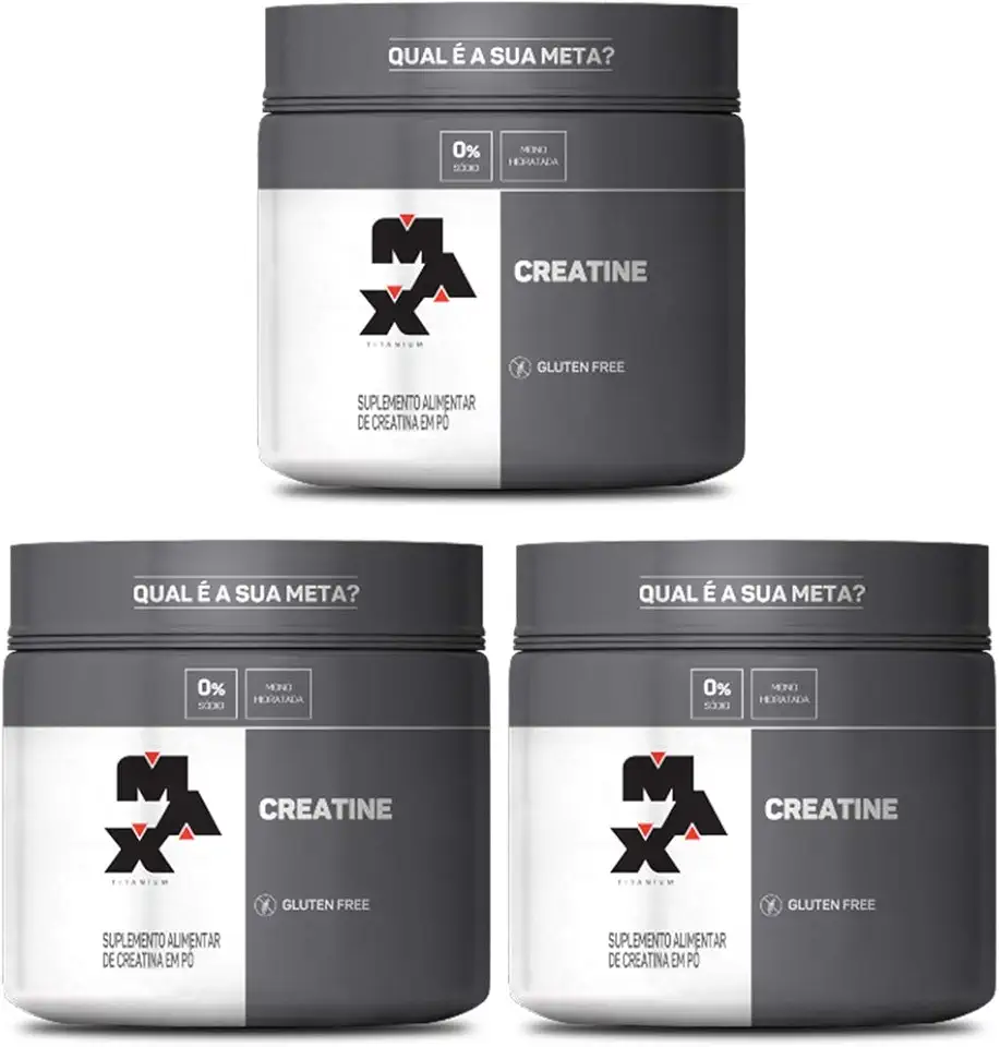 Kit 3x Creatina 300g Max Titanium