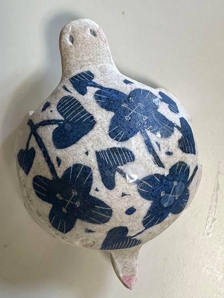 鹿児島睦　亀　置物　ブルー 鹿児島睦さん お皿 カメ