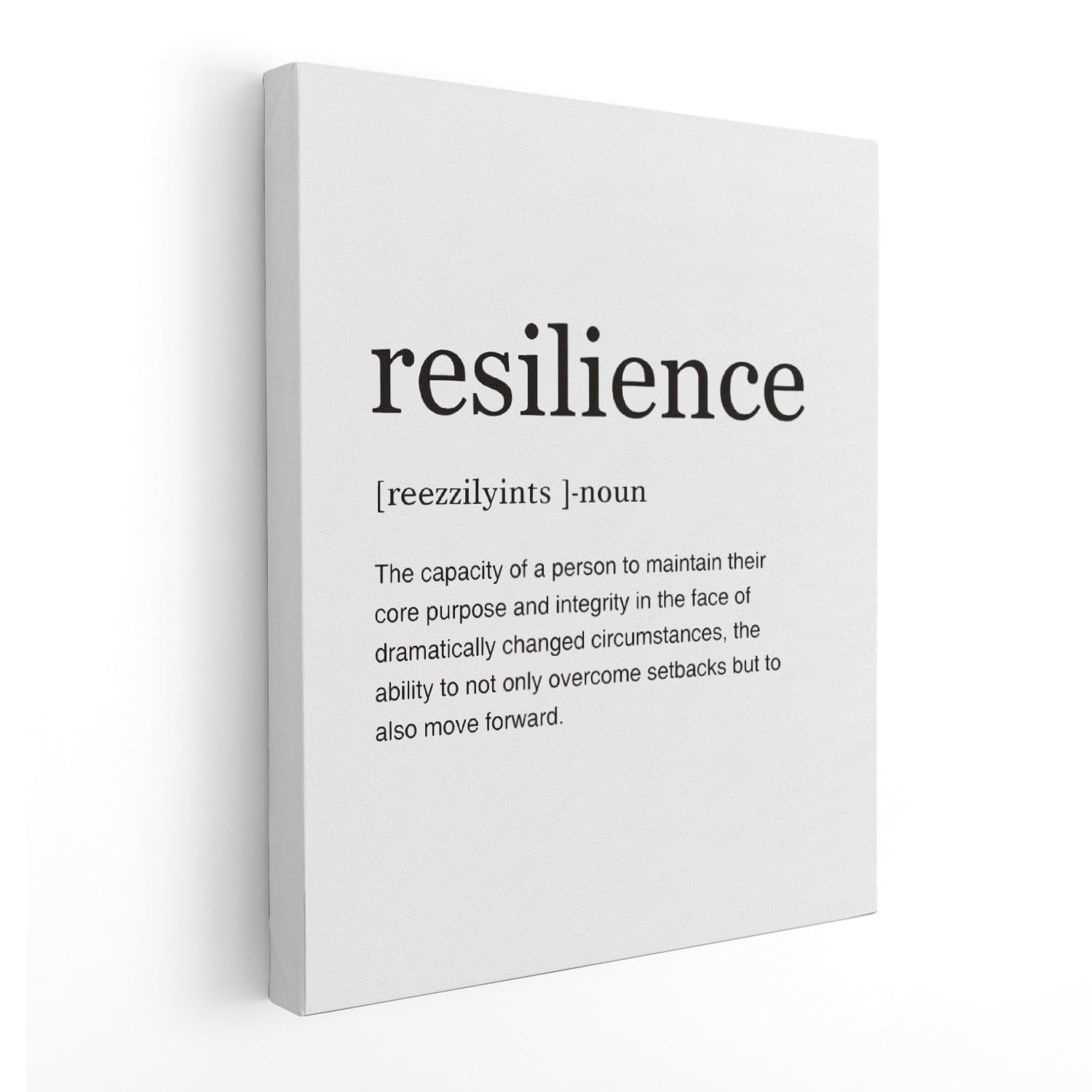 APJYM Resilience Inspirational Wall Art, Inspirational Posters for Office Classroom, Resilience Definition Motivational Canvas Wall Art for Home