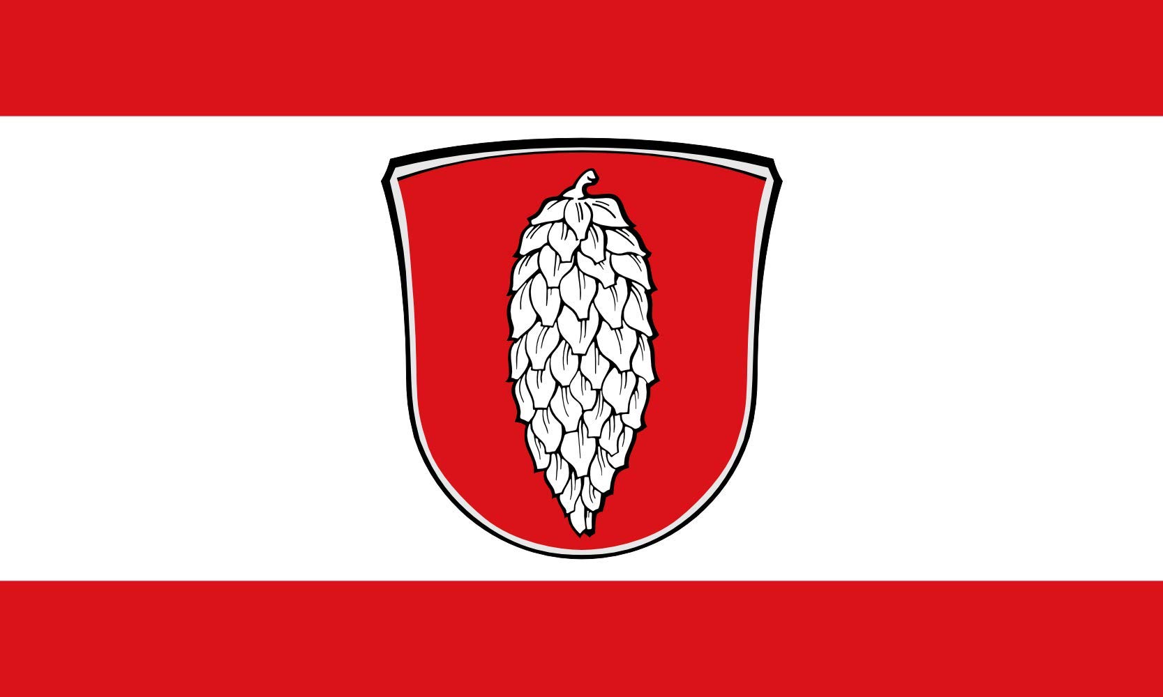 Drapeau Zellhausen grand format en textile haut de gamme de Mainhausen