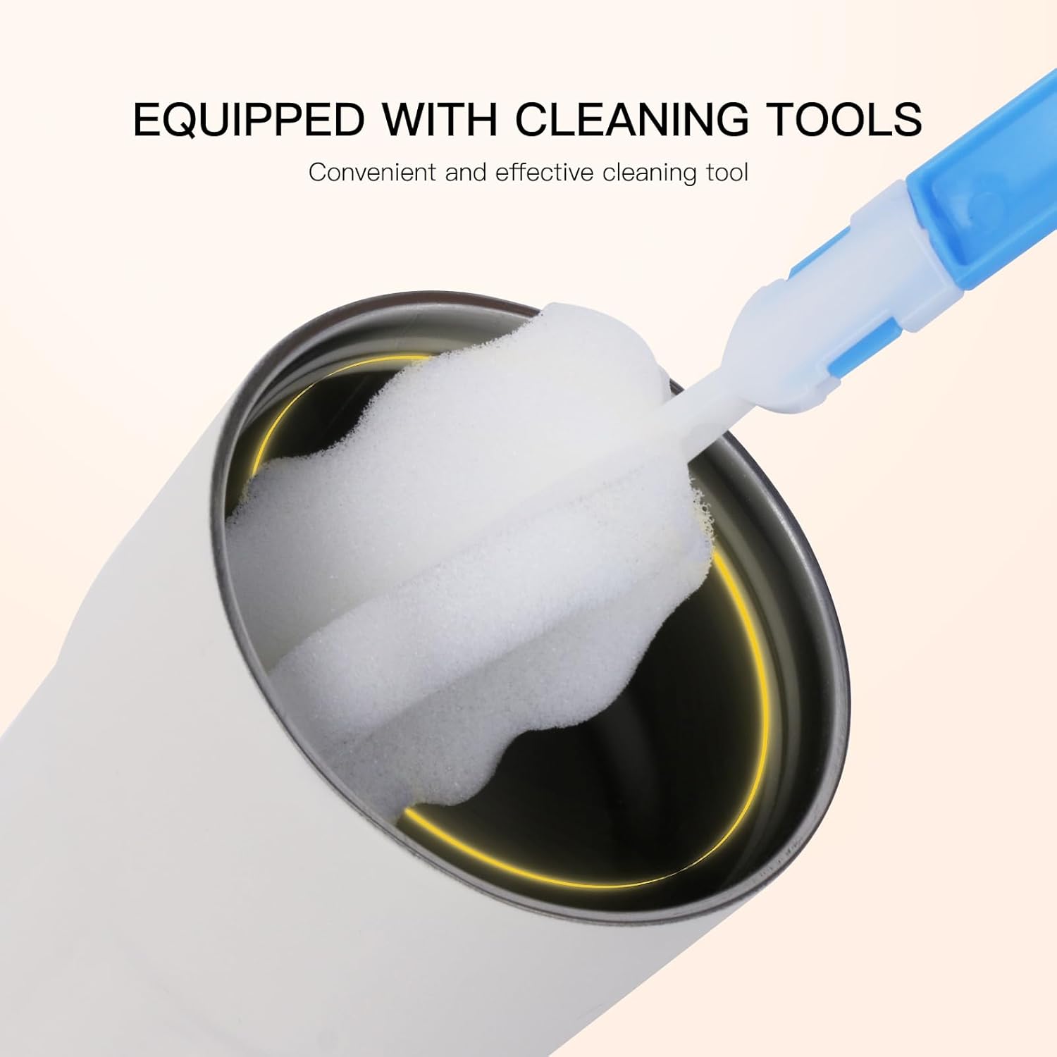 14oz Stainless Steel Reusable Coffee Cup with Lid, Strap & Flip Lid - Portable Insulated Travel Coffee Mug, Spill Proof,Keeps Drinks Hot or Cold (White) - Image 8