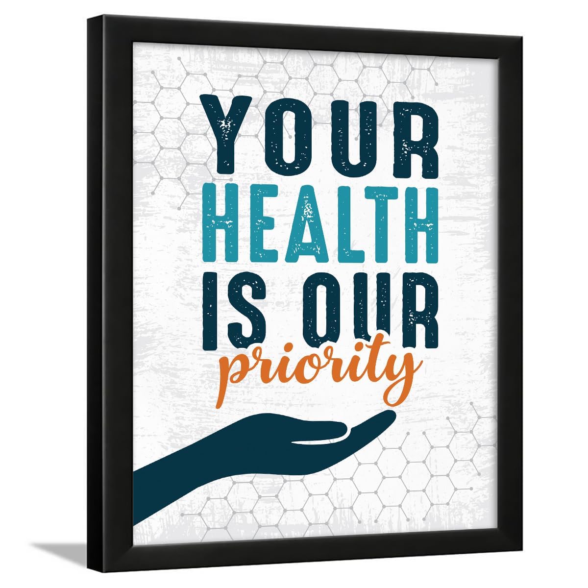 Chaka Chaundh - Doctor Quotes Wall poster art decor- TrustedCare– Hospital and Clinic framed porters – 14 X 11 inches.