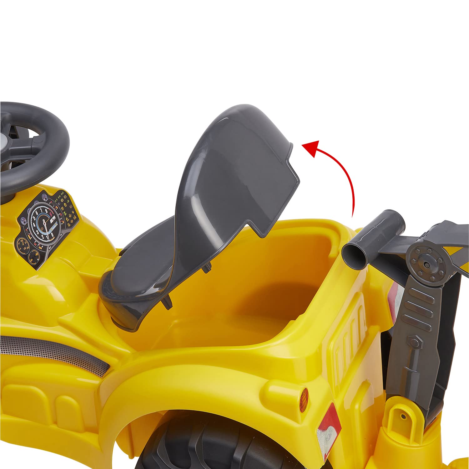 Jouets Ecoiffier - 498 - Porteur Tracto Pelle avec remorque -Jeu de Plein air pour Enfants - 12-36 Mois - Origine France Garantie
