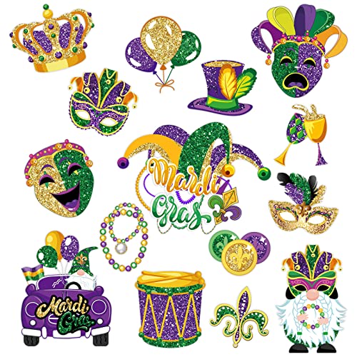 Imanes decorativos Whaline Mardi Gras 15 piezas miniatura 1