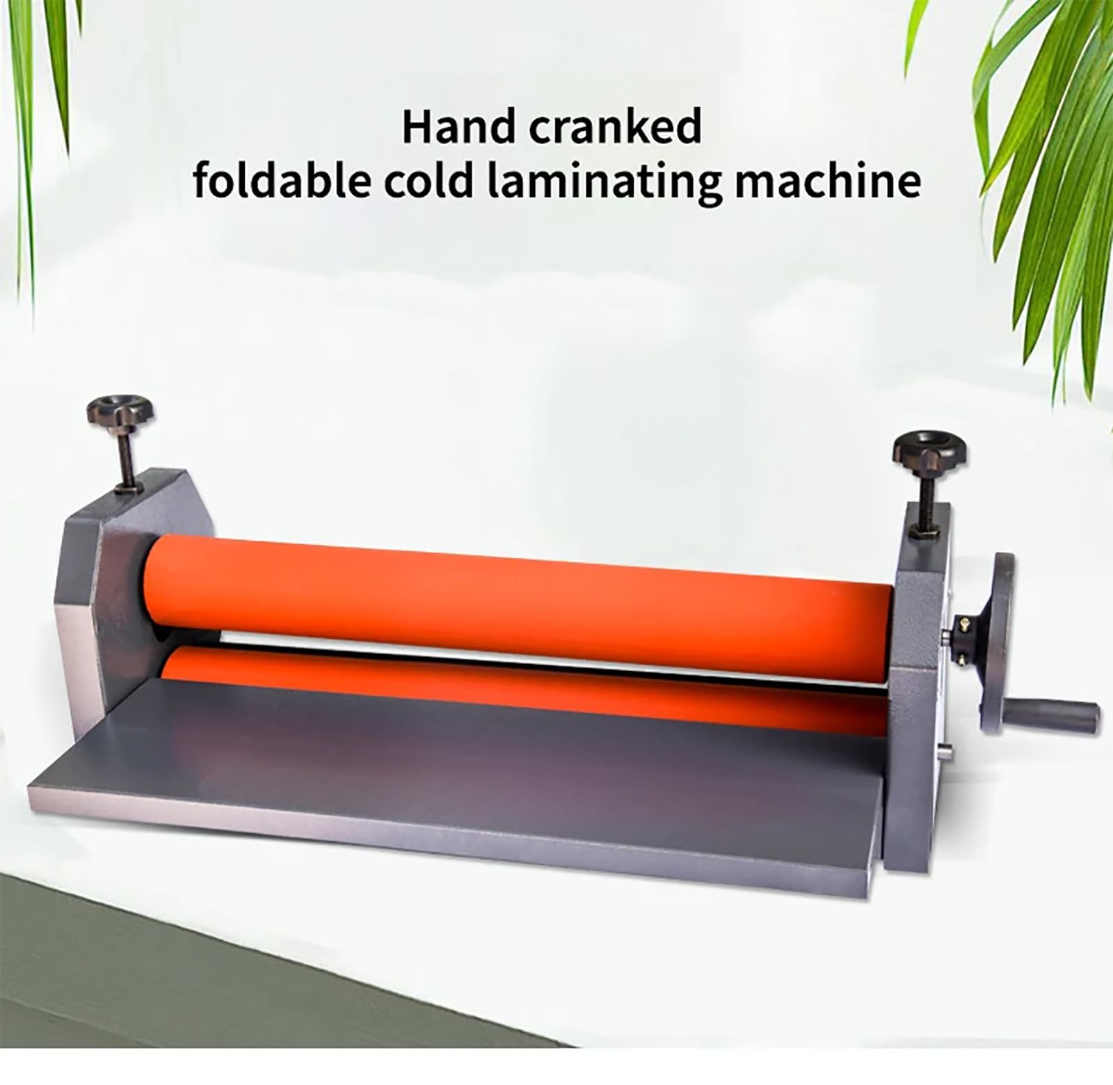 Plastificadora Manual en frío, Ancho de laminación de 75 mm con Volante y Patas Antideslizantes, no Requiere alimentación eléctrica, Ideal para el hogar y la Oficina.