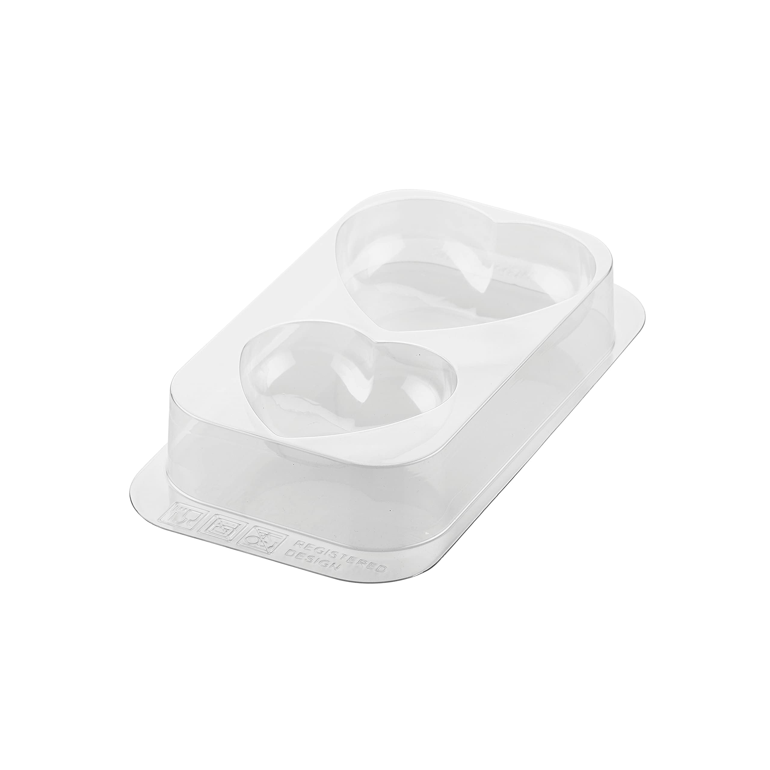 silikomart | Zestaw 4 kit 2 form silikonowych TERMOFORMATI, kształt Secret Love, wymiary 123 x 115 h 44 mm + 93 x 99 h 36 mm