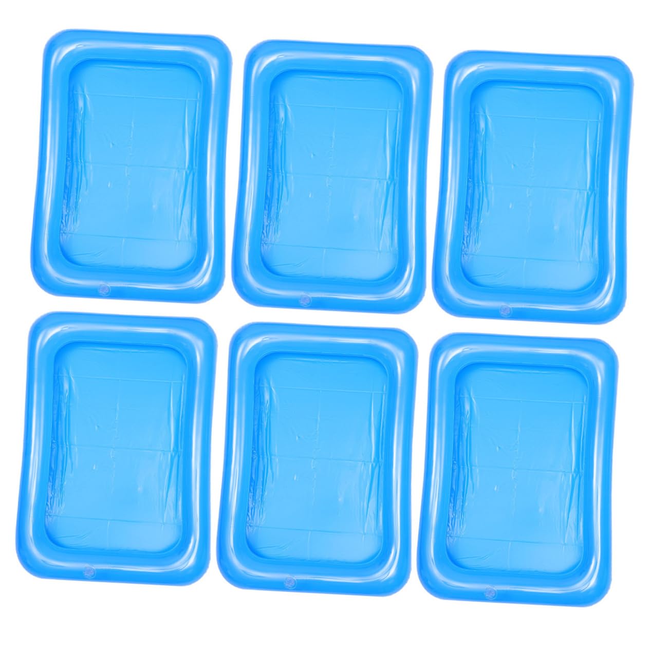 PRETYZOOM 6pcs Inflatable Ice Bar Inflatable Ice Serving Bar Picnic Supplies Ice Buckets for Parties Inflatable Salad Bar Buffet Ice Cooler Outdoor Party Supplies Heater Child Food