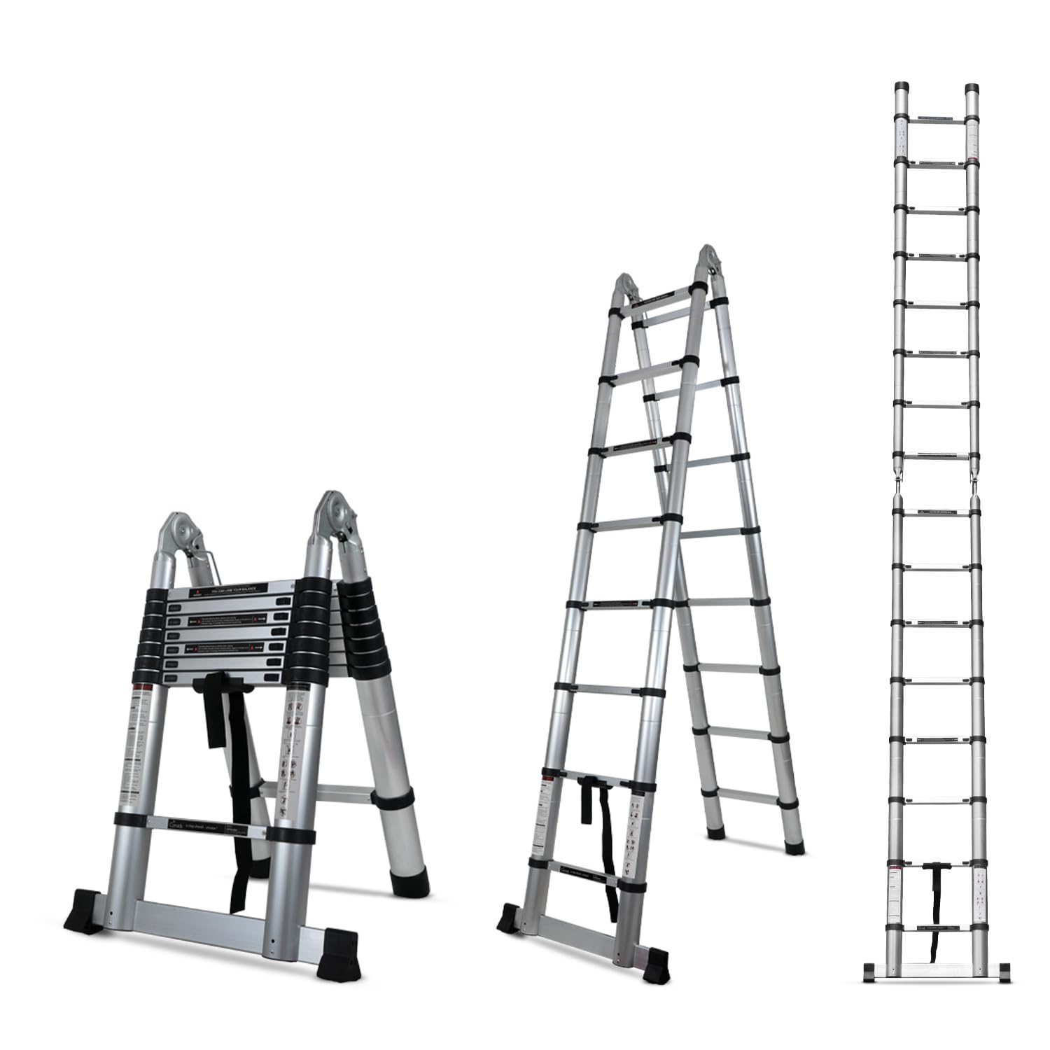 Corvids Portable and Compact 22 feet A Type Aluminium Telescopic Ladder with 16 Steps | 2-Year Warranty | for Household and Outdoor Use EN131 Certified (22 ft (6.6 m) - A Type) — Amazon image 11
