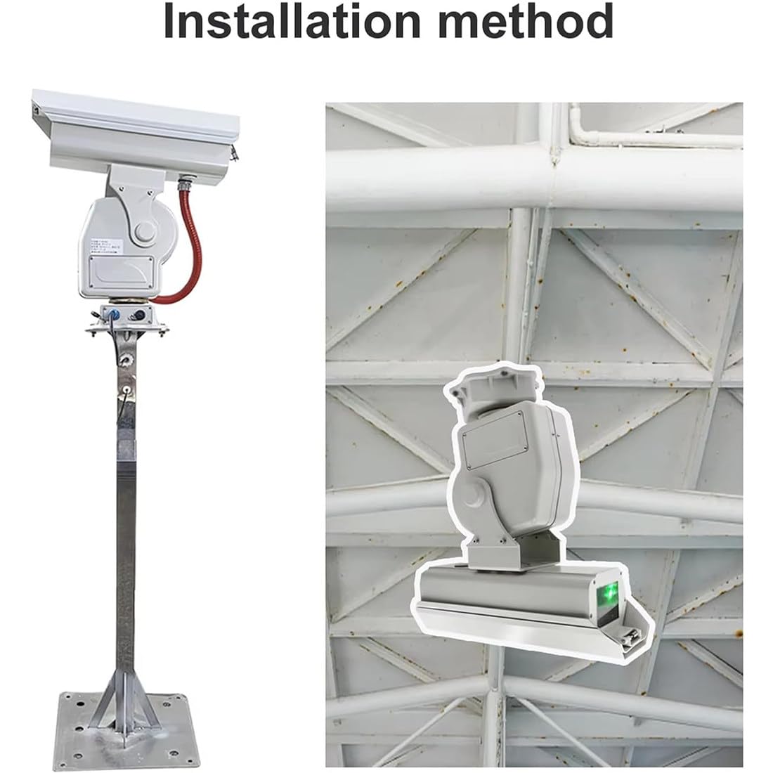 Odstraszacz ptaków z kontrolą aplikacji, wodoodporny, automatyczny odstraszacz ptaków IP66 do gospodarstw rolnych, lotnisk i farm solarnych, zasięg 300 m², obrotowy tempomat 360° A