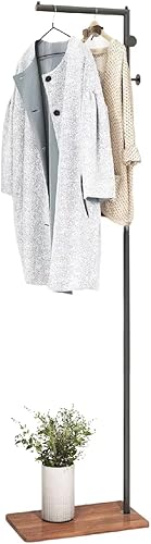 Xegulg Perchero de metal independiente, 3 ganchos redondos y base estable, puerta de casa, dormitorio, hotel, oficina, pasillo, árbol para abrigos,