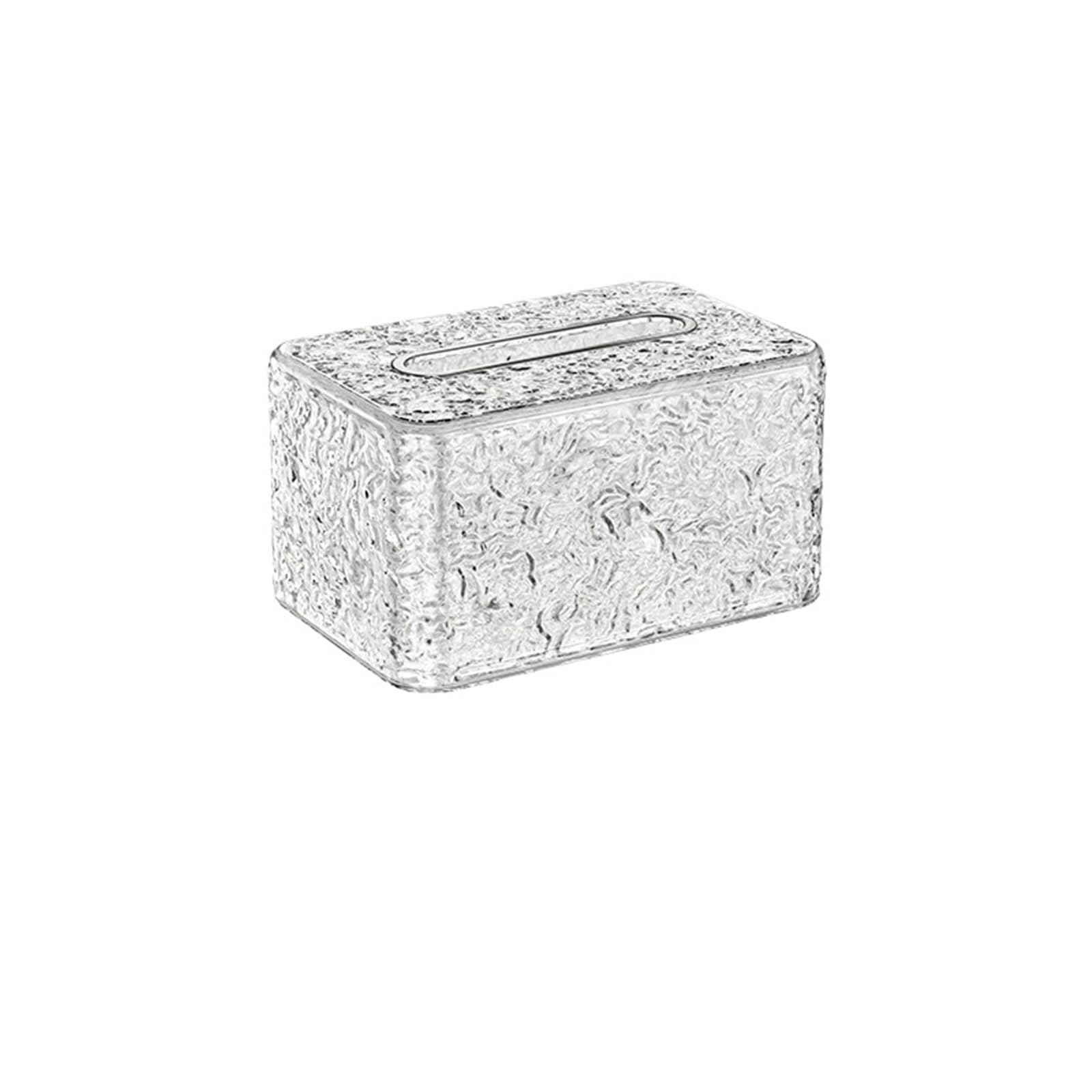 Dvmsief Silver Tissue Box Cover Tissue Box Living Room Desktop Organizer Napkin Paper Dispenser Multi Function Bag Holder Essential(Silver)