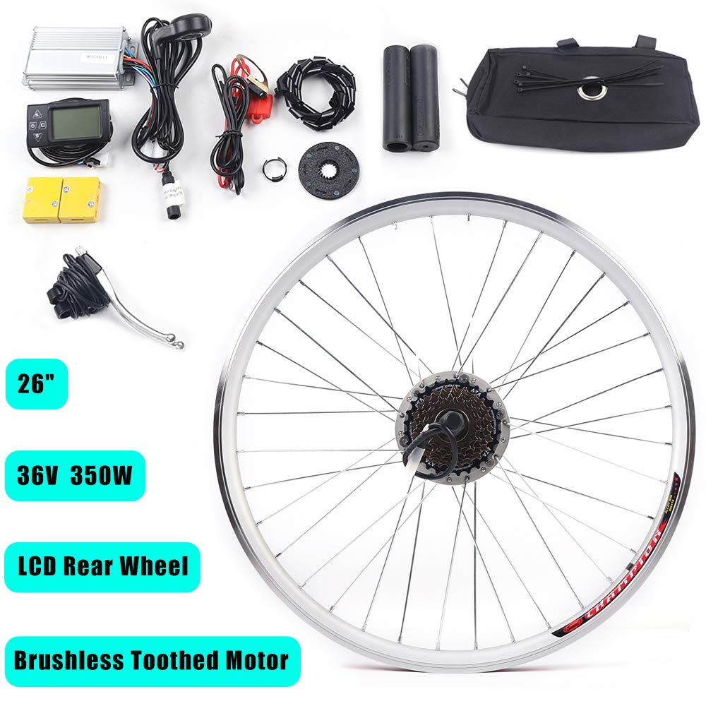 Elektromotor Umbausatz 36V 350W Hinterrad Nabenmotor LCD Kit 26 Zoll Fahrrad Umrüstungs-Kit