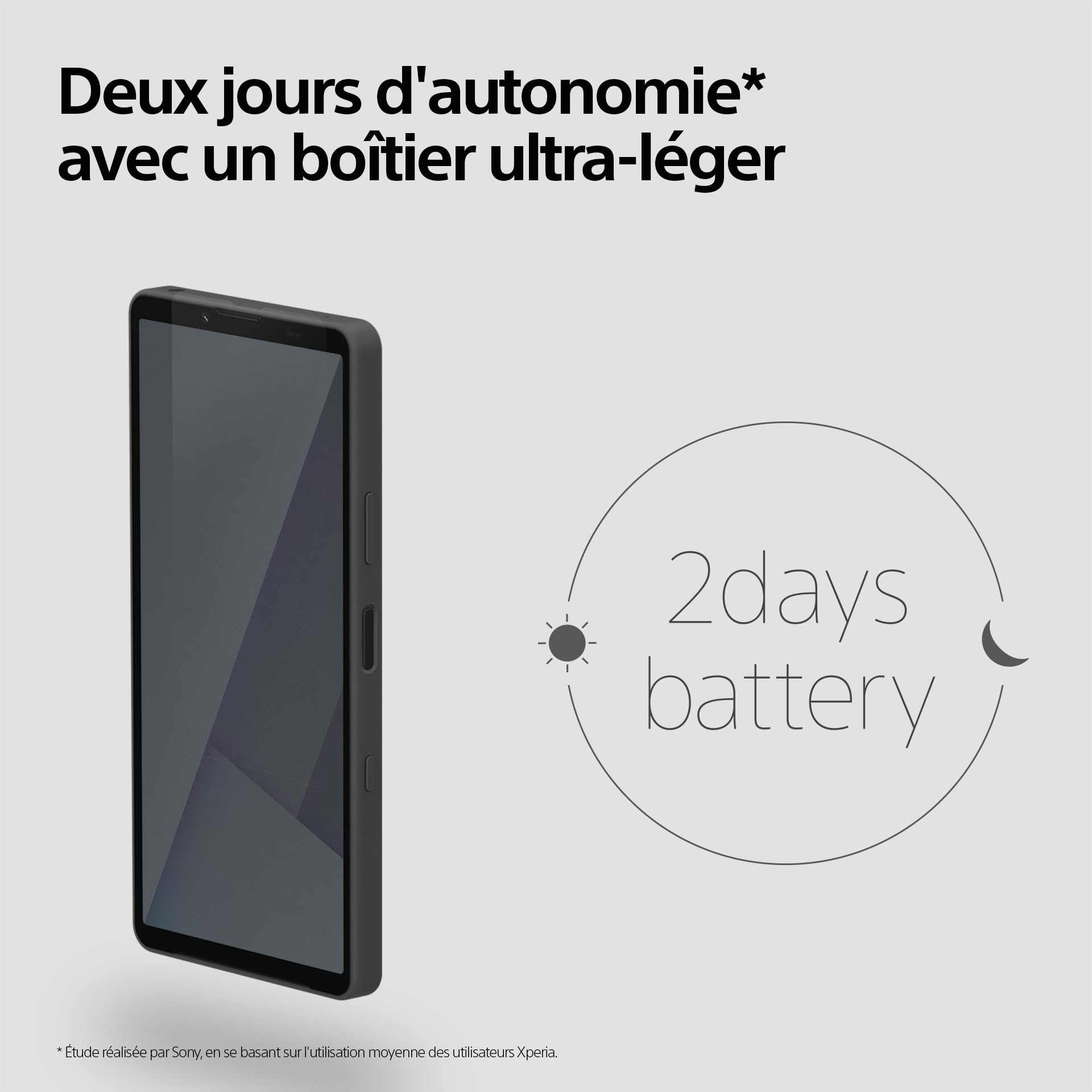 Sony Xperia 10 VII - 6,1 Pouces 19,5:9 OLED avec 120 Hz, Batterie 5 000 mAh, Objectif Ultra Grand Angle 16 mm, Audio 3,5 mm, Android 15, IP65/68, Double SIM Hybride, Noir Charbon