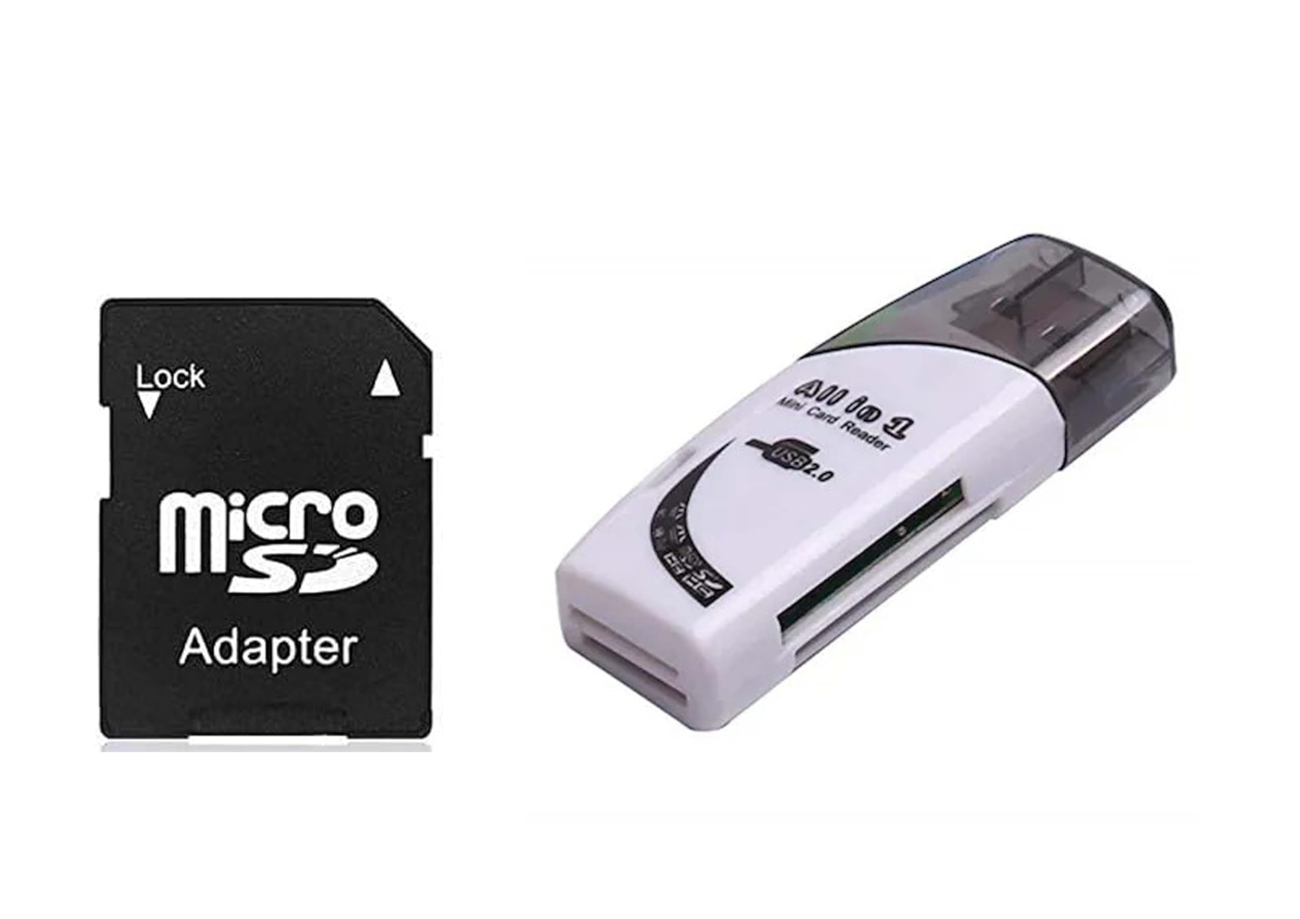 Sarandiv® New Launch 2025 Combo Micro SDHC Micro SDXC to SD Memory Card Adapter & Multi USB Card Reader Card Reader (Multicolor)-image-47