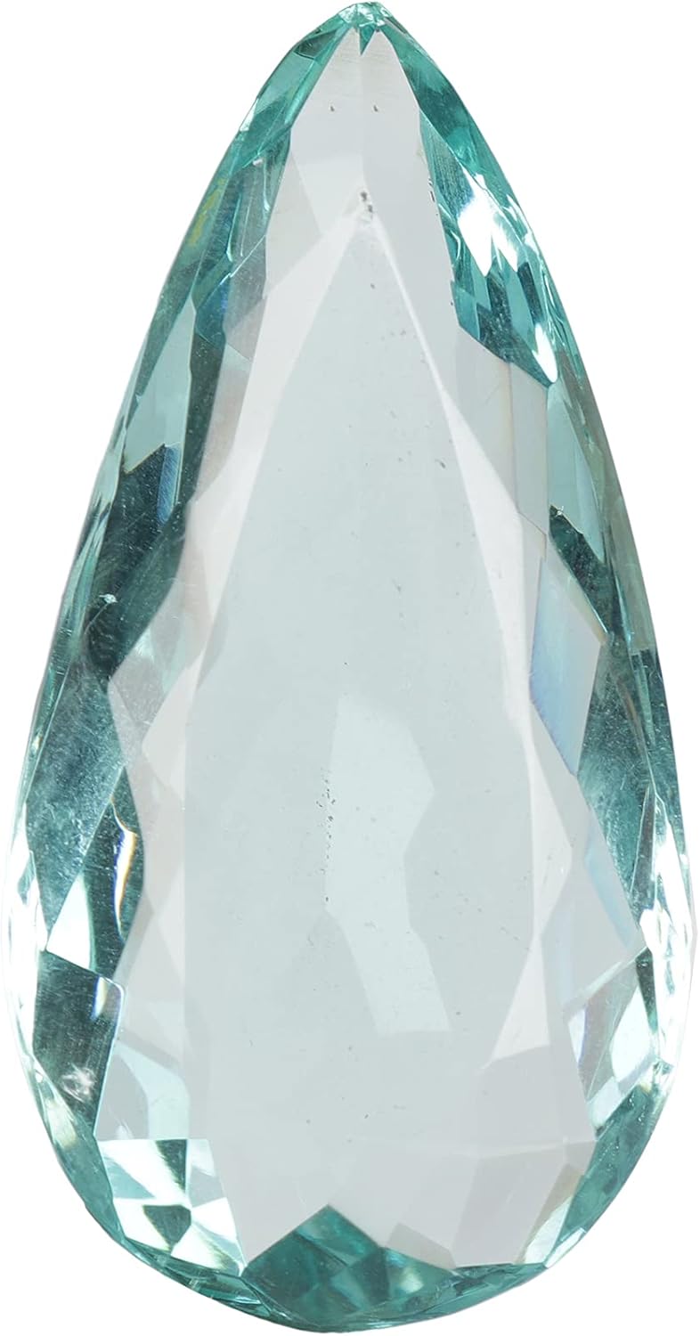 GEMHUB Blue Aquamarine 95 Carat Pear Shaped Loose Gemstone For Jewelry Craft