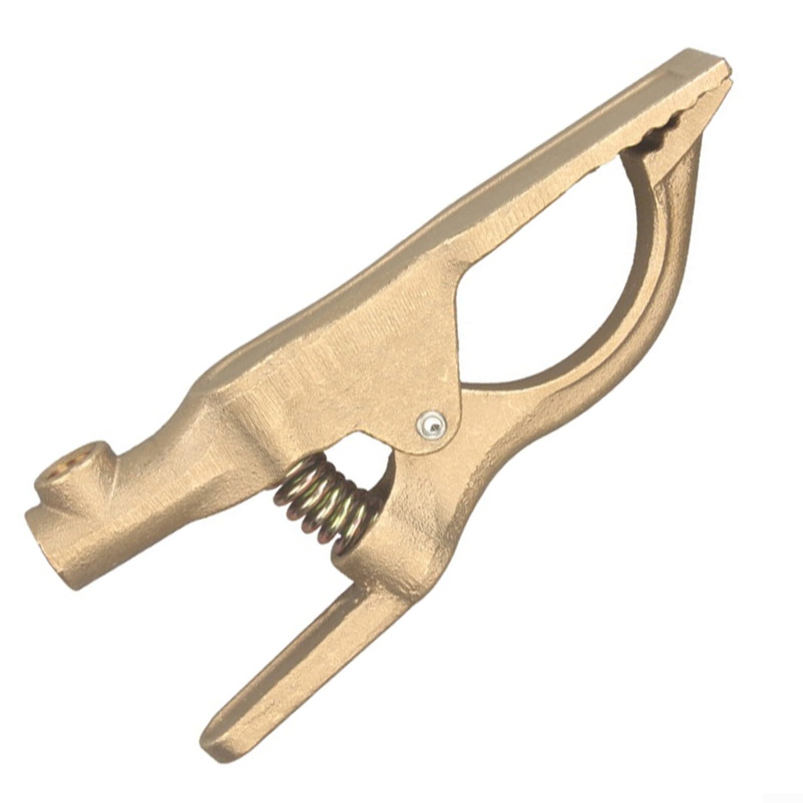 Morsetto di messa a terra massiccio in ottone 500 A, pinza per saldatura con apertura da 35 mm per saldatrici, robusto morsetto di massa per saldatura ad argon e sottopolvere