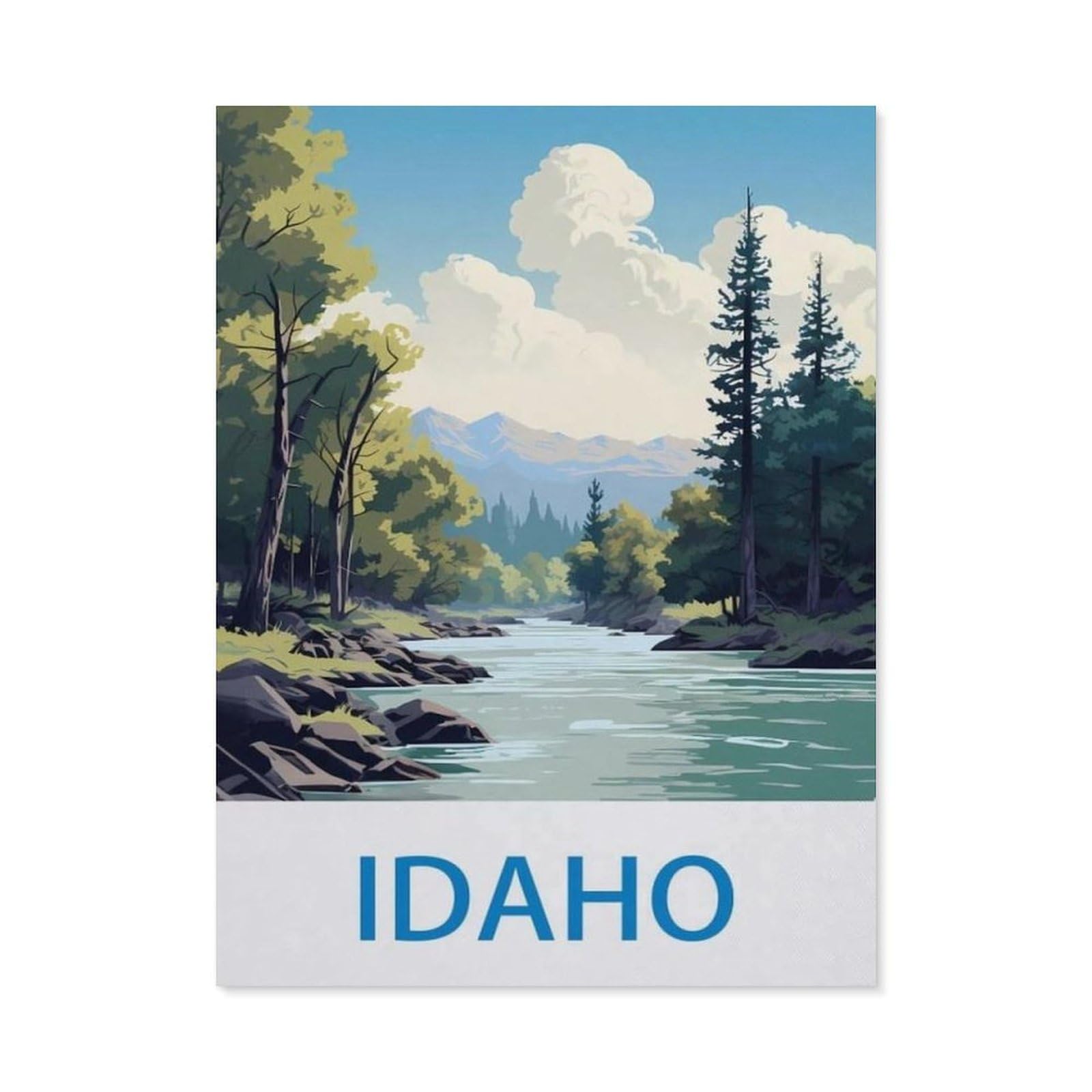 BEAYODKP 5D DIY Diamond Painting Kit，Idaho，Crystal Mosaic Full Drill Round Diamond Painting Embroidery Accessories（40 x 50 cm/15.74 x 19.68 inches）-CO71