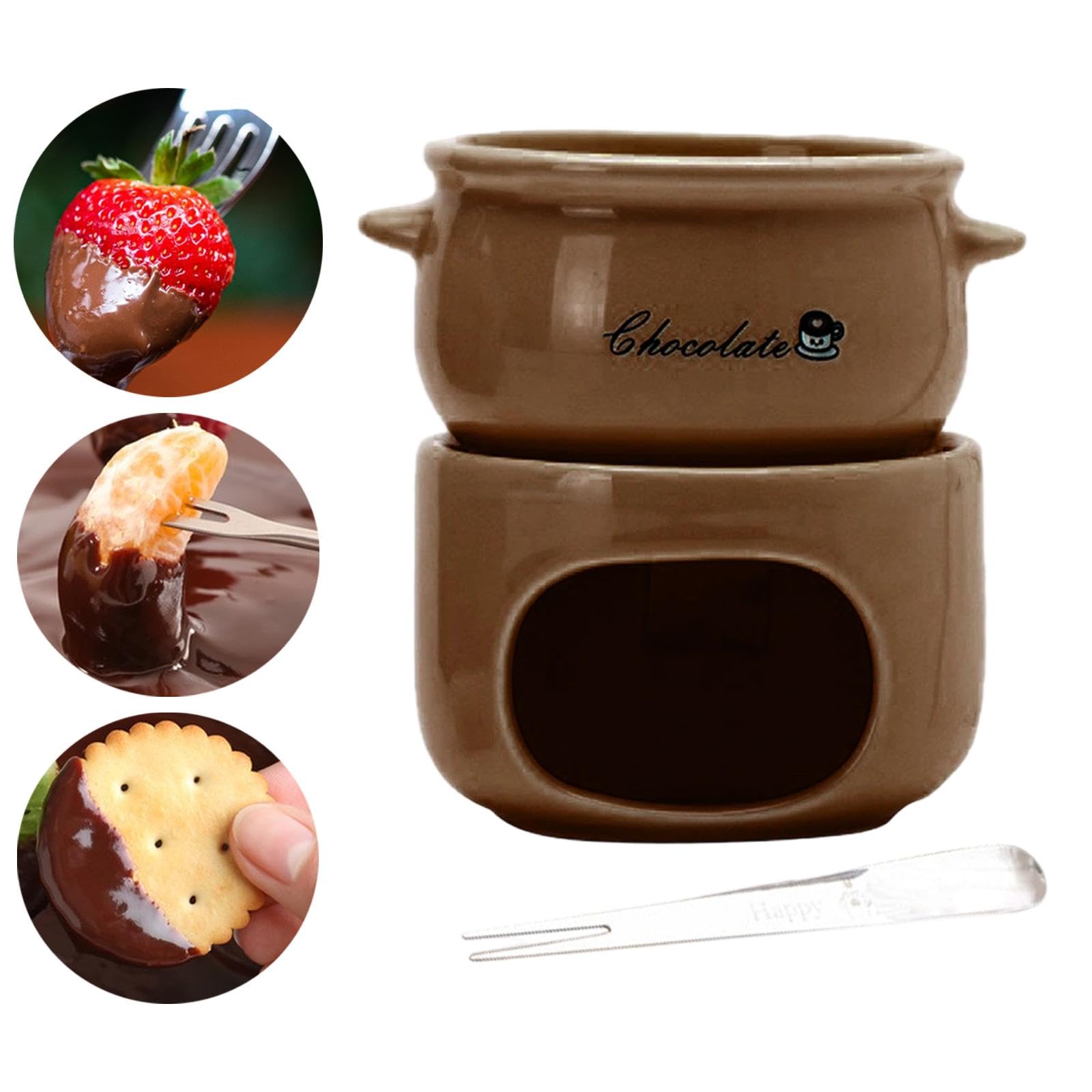 Scalda Regali, Mini Pentola per Fonduta di Formaggio, Pentola per Sciogliere, Ceramica