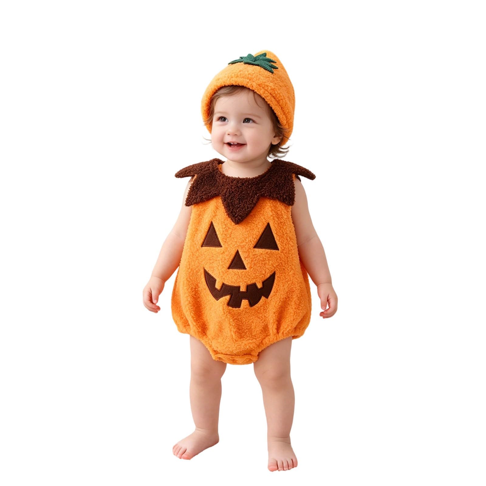 Baby Halloween Costume Cute Infant Halloween Outfit Hoodie Pumpkin Costume