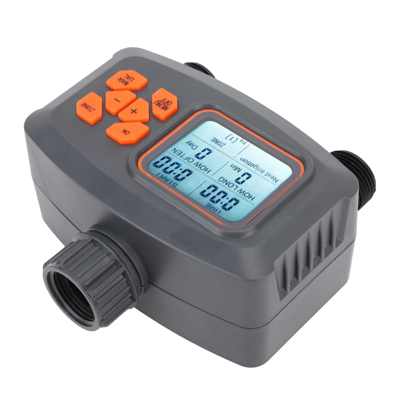 Timer per Acqua per Tubo da Giardino, Timer Digitale per Rubinetto del Tubo Flessibile a 2 Uscite Timer Manuale per Tubo 'acqua per Irrigazione per Prato da Giardino